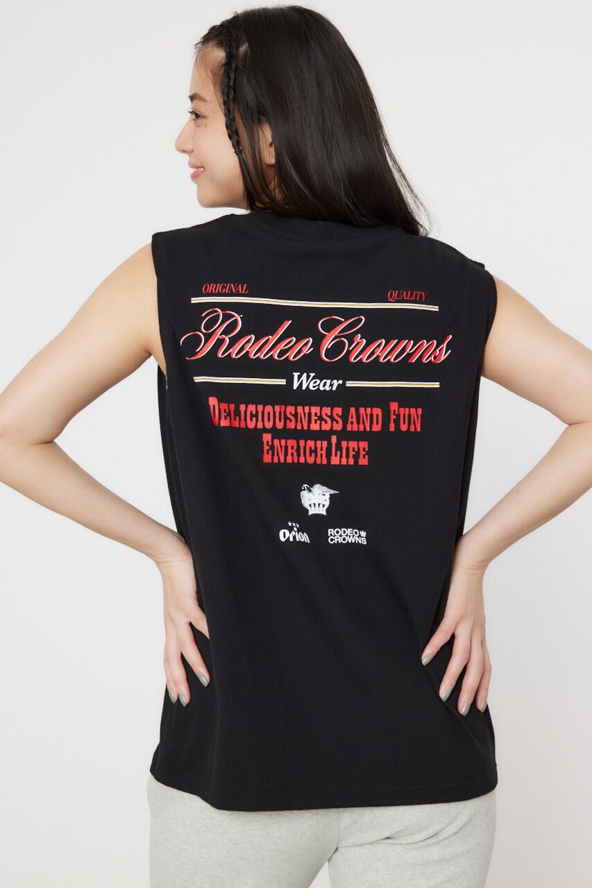 RODEO CROWNS「Orion Beer x RCSノースリーブトップス」|タンクトップ|BLK