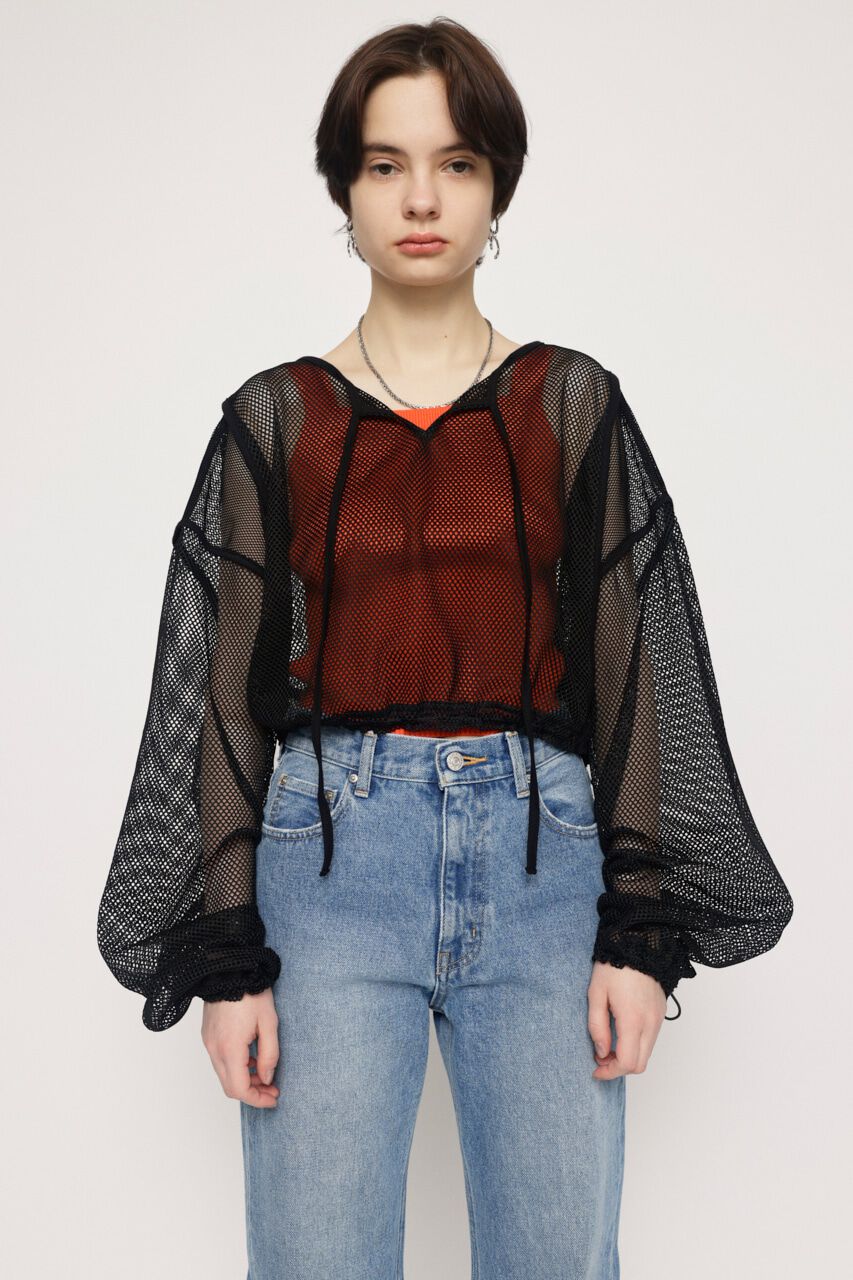 SLY「ATHLETIC MESH ARM SKIPPER トップス」|Tシャツ・カットソー|BLK