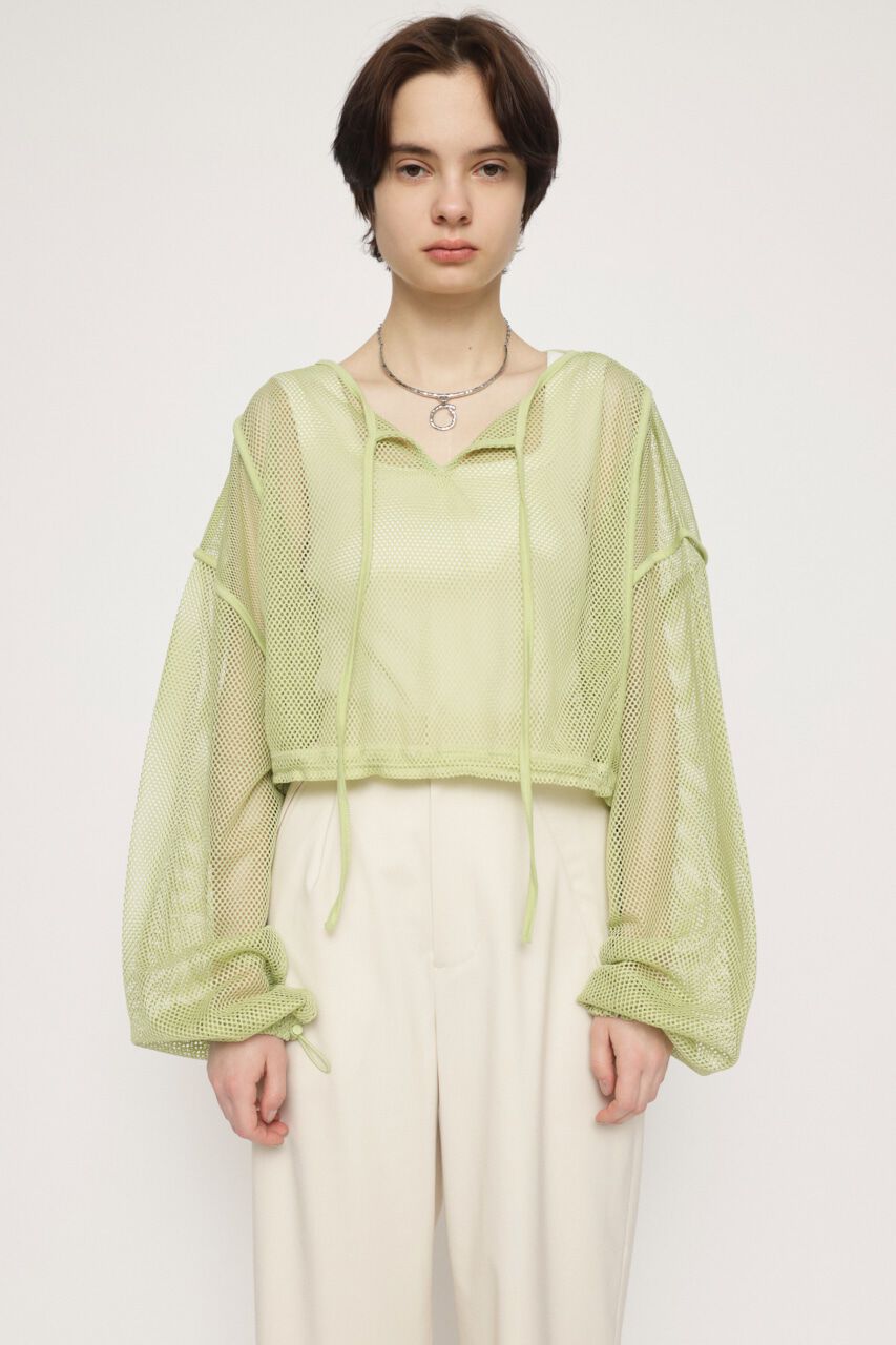 SLY「ATHLETIC MESH ARM SKIPPER トップス」|Tシャツ・カットソー|L/GRN1