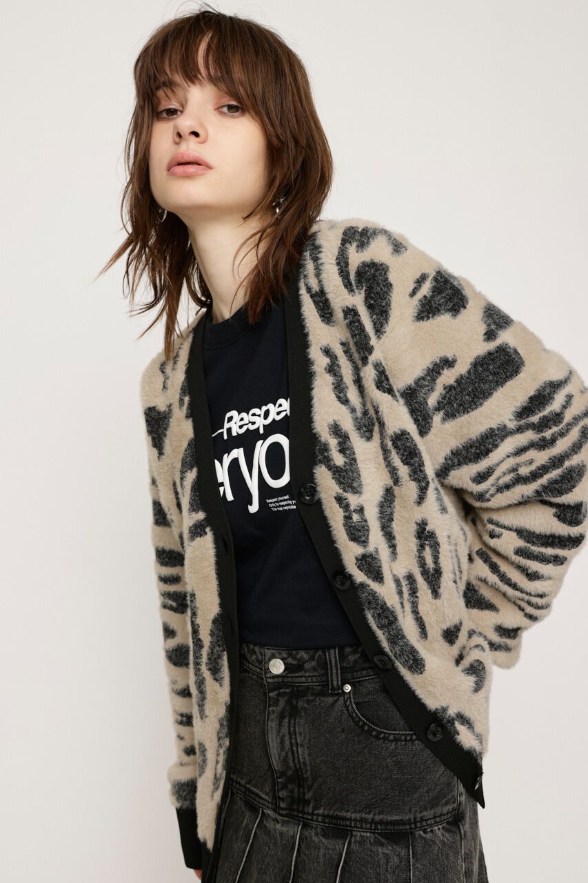 SLY「LEOPARD MOLLE JQ カーディガン」|カーディガン|