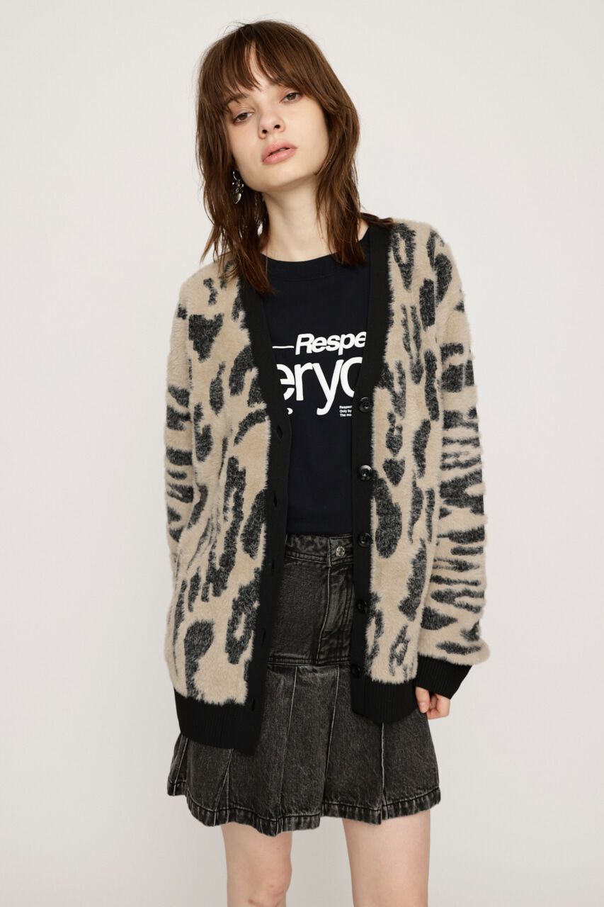 SLY「LEOPARD MOLLE JQ カーディガン」|カーディガン|