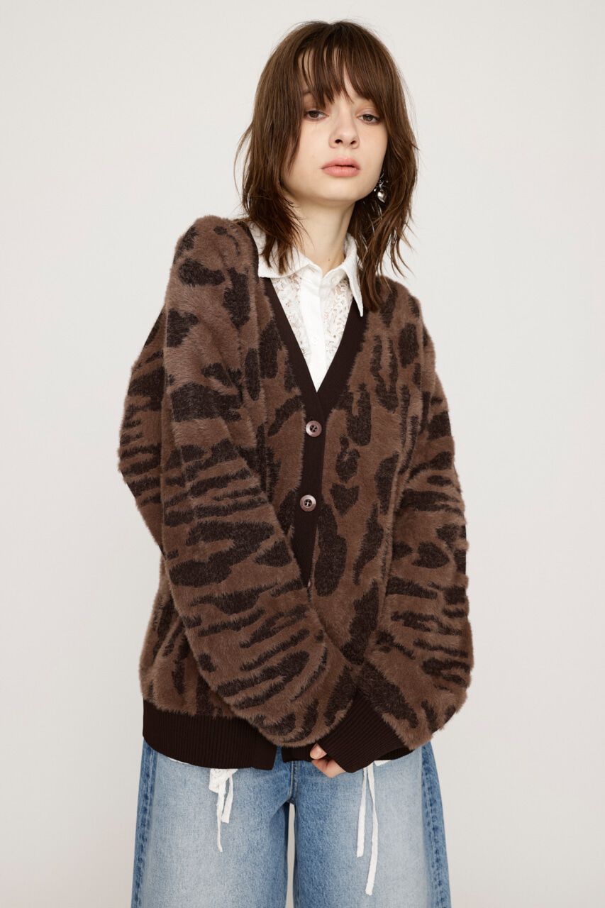SLY「LEOPARD MOLLE JQ カーディガン」|カーディガン|BRN