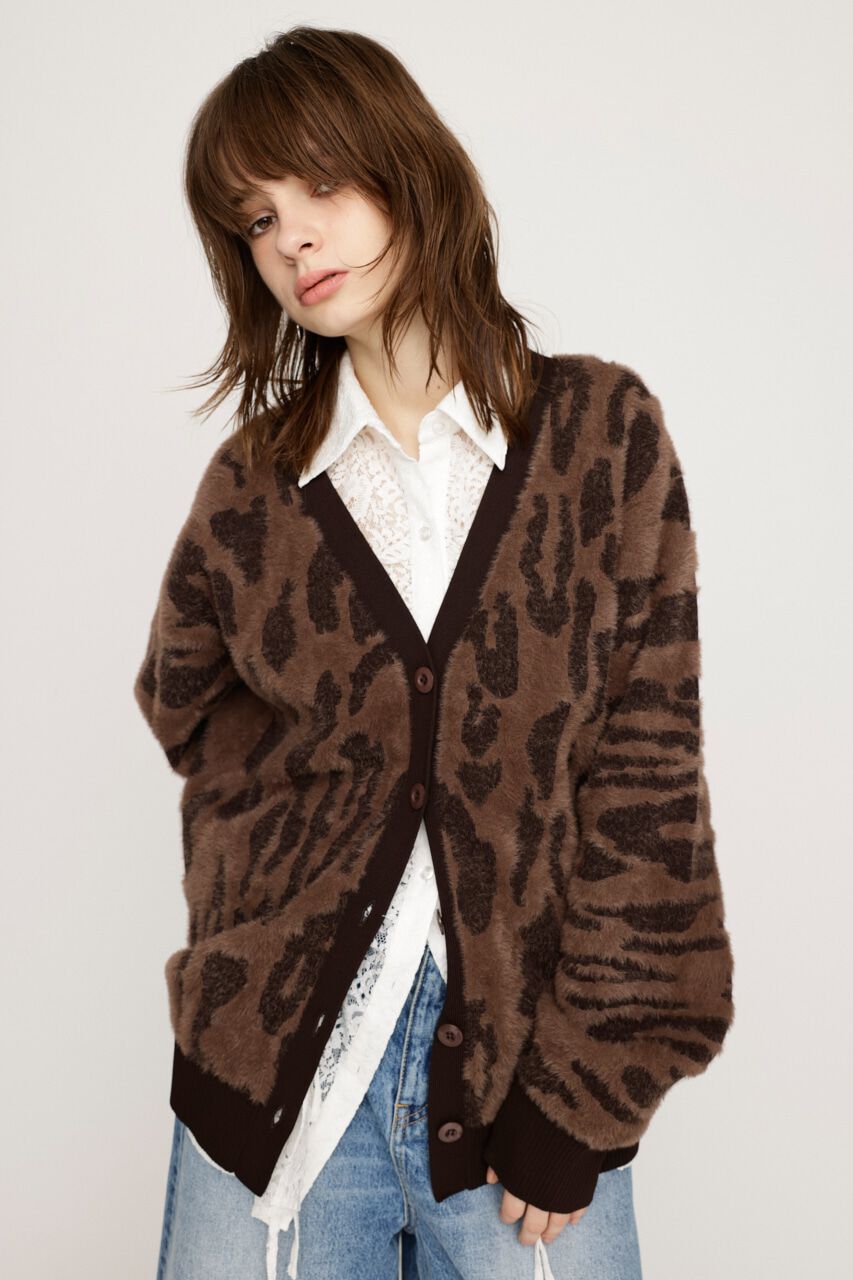 SLY「LEOPARD MOLLE JQ カーディガン」|カーディガン|