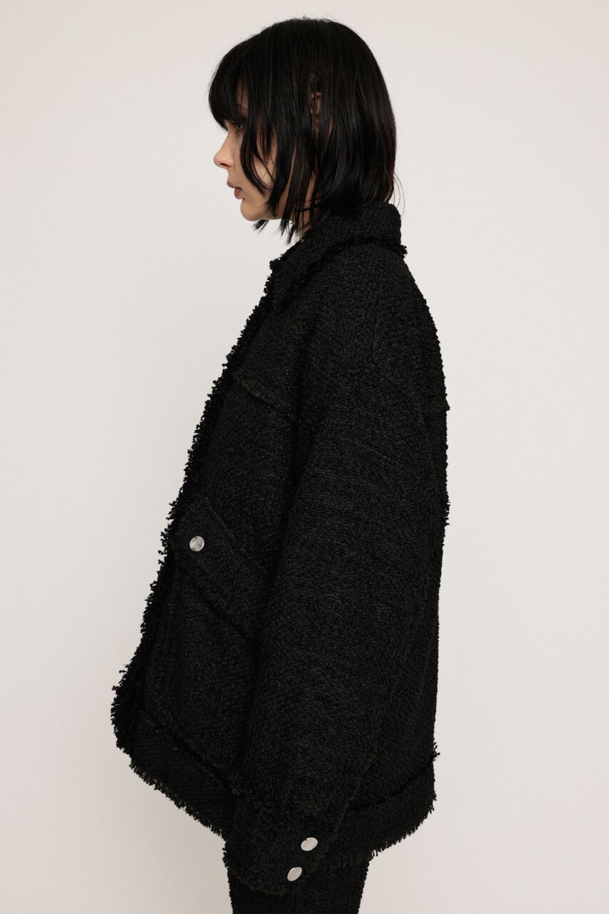 SLY「CUT OFF TWEED OVER ブルゾン」|ブルゾン・スタジャン|