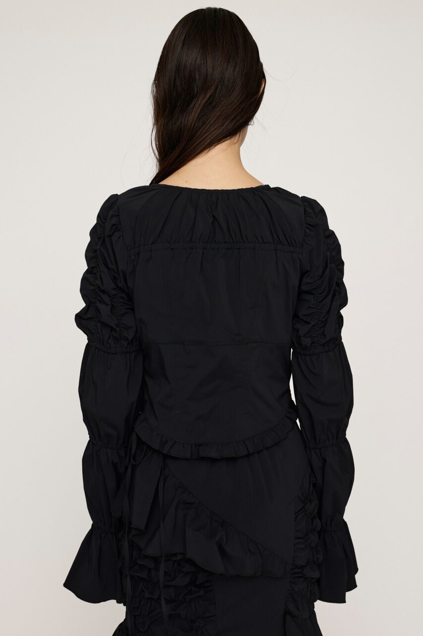 SLY「FRONT RIBBON GATHER ブラウス」|シャツ・ブラウス|