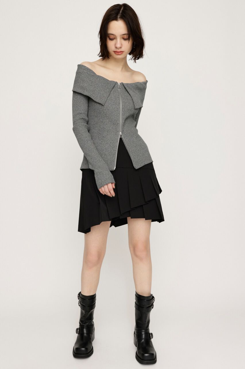 SLY「RANDOM HEM PLEATS ショートスカート」|スカート|