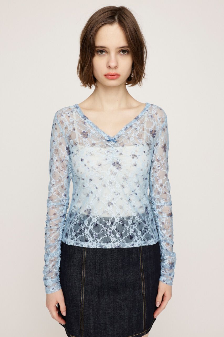SLY「FLOWER LACE トップス」|Tシャツ・カットソー|