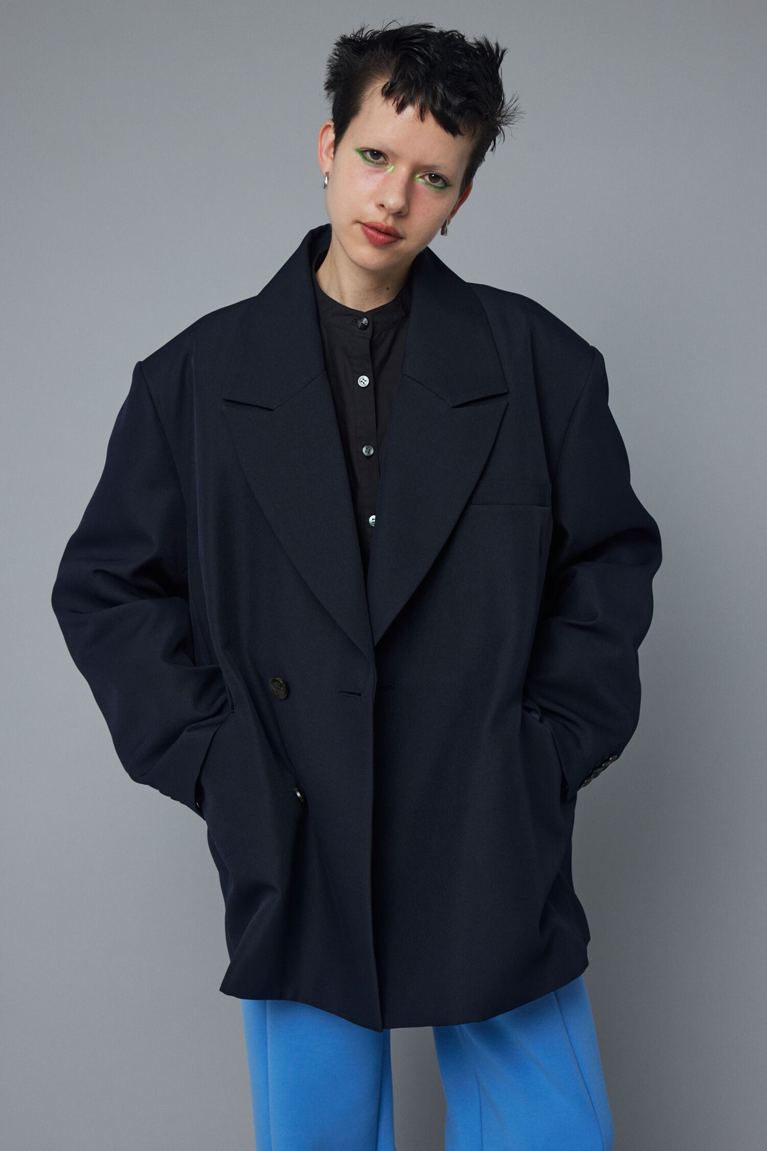 HeRIN.CYE「Over silhouette jacket」|その他|NVY