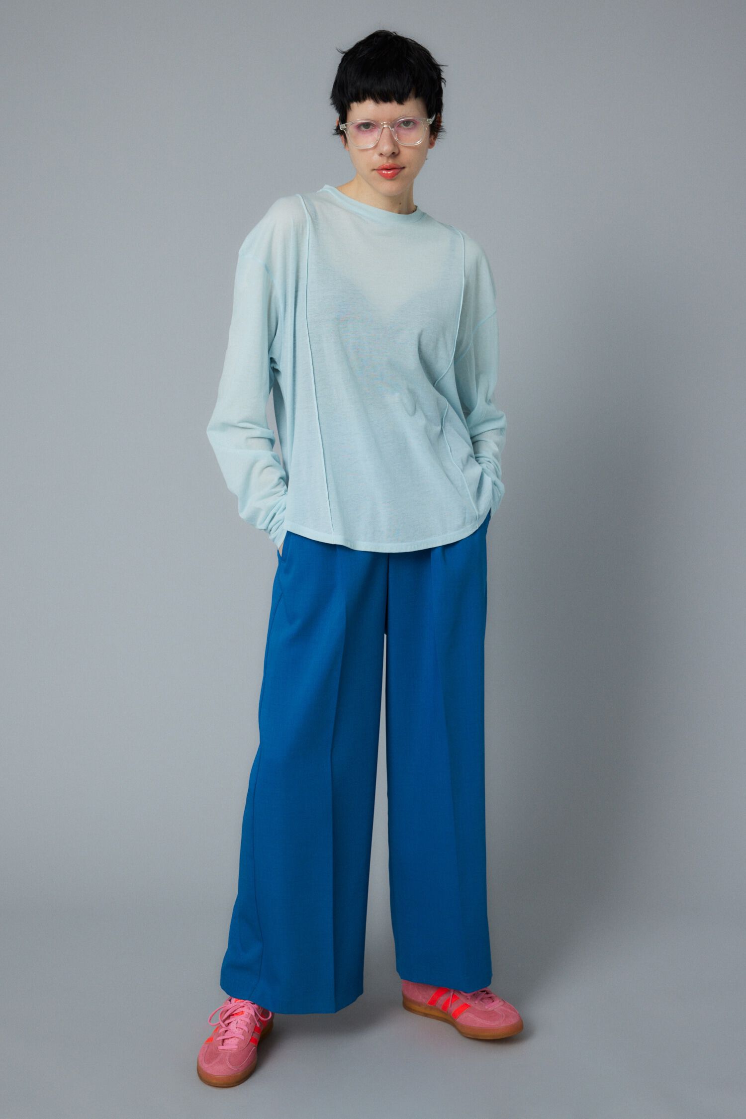 HeRIN.CYE「Center press wide pants」|その他|