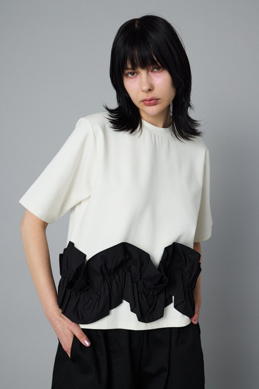 HeRIN.CYE「Attachment hem tops」|Tシャツ・カットソー|WHT