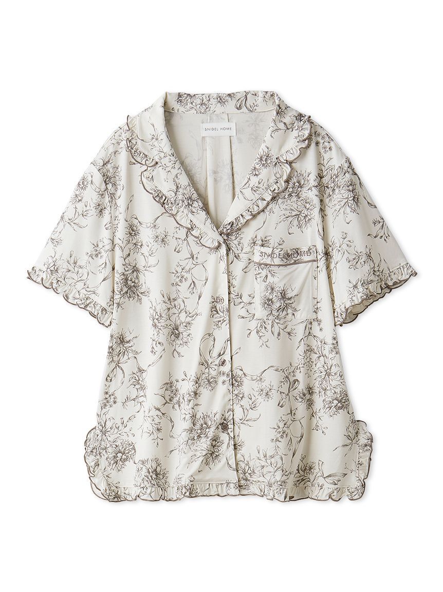 SNIDEL HOME「【接触冷感】カットレーヨン開襟シャツ」|ルームウェア|