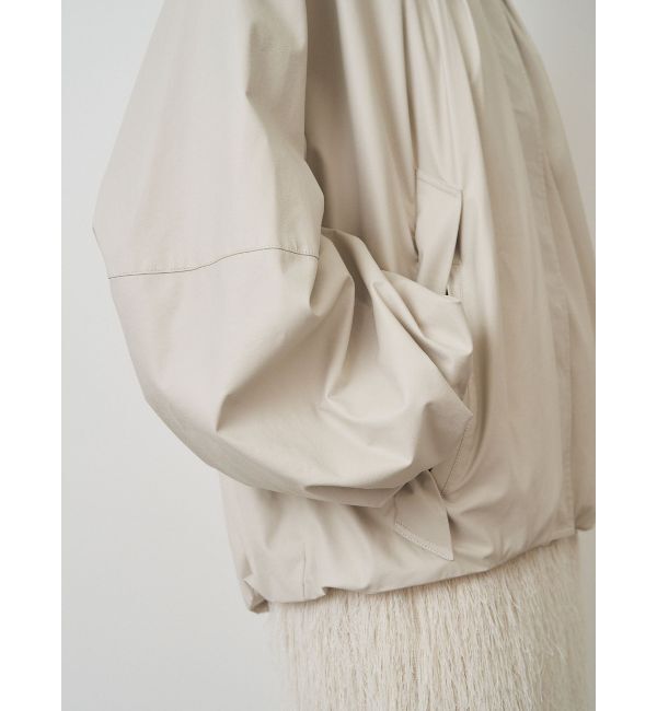 ELENDEEK「FAUX LEATHER TUCK JK」|ノーカラージャケット|