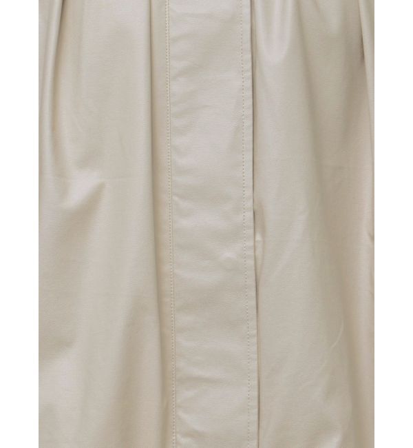 ELENDEEK「FAUX LEATHER TUCK JK」|ノーカラージャケット|