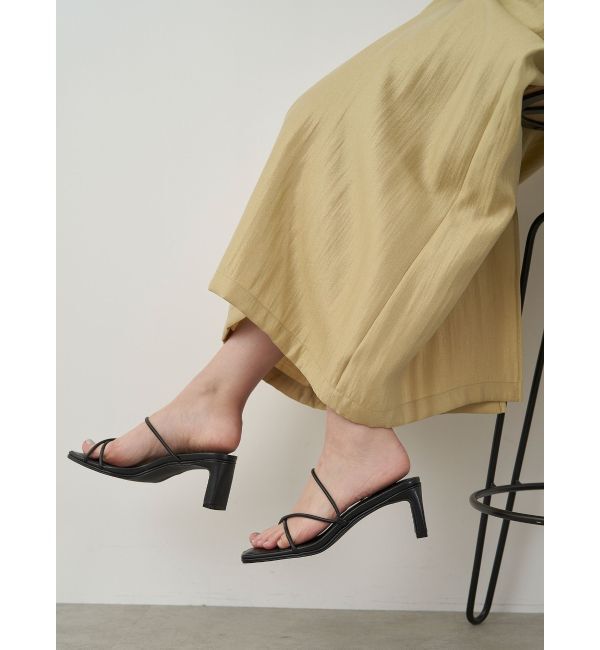 ELENDEEK「ASYME STRAP SANDAL」|サンダル|ブラック