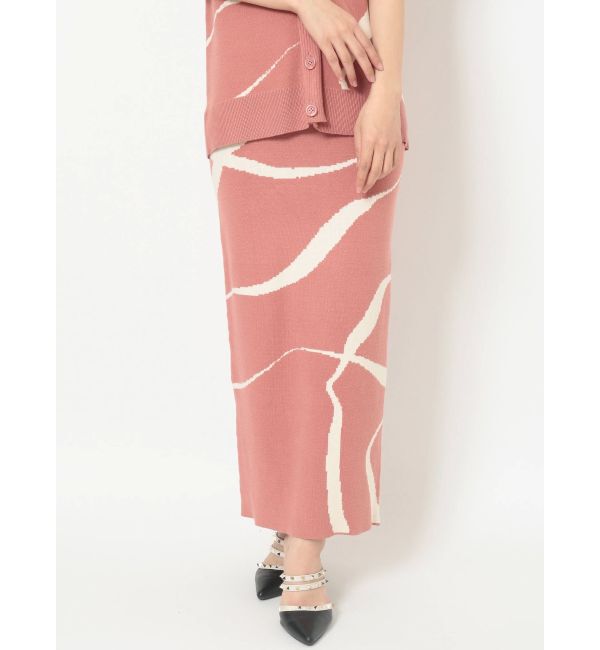 RESEXXY「ニュアンスパターンニットタイトスカート【セットアップ着用可能】」|スカート|