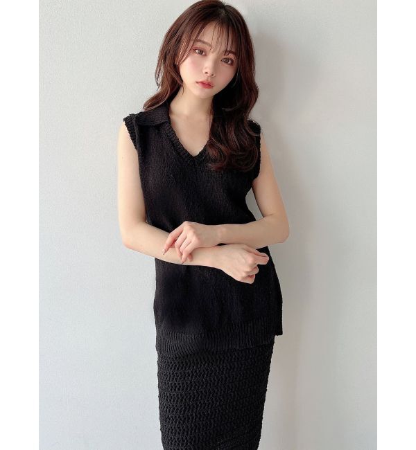 RESEXXY「ロングポロニット【セットアップ着用可能】」|ニット・セーター|