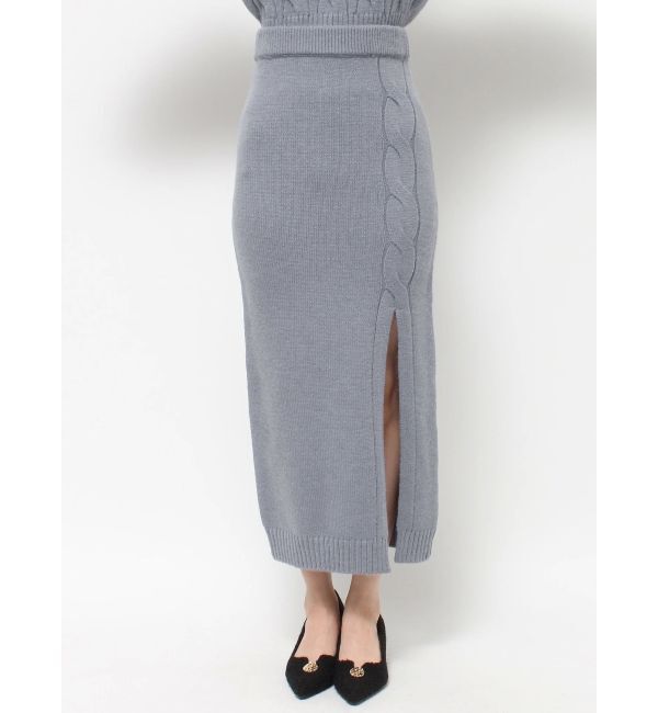 RESEXXY「ケーブルスリットニットスカート【セットアップ着用可能】」|スカート|