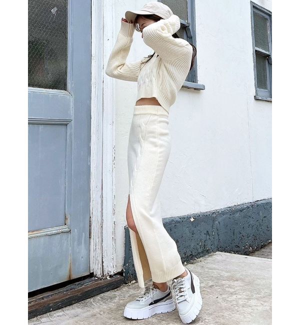 RESEXXY「ケーブルスリットニットスカート【セットアップ着用可能】」|スカート|