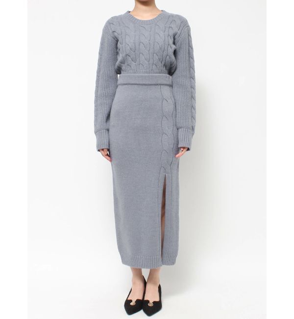 RESEXXY「ケーブルスリットニットスカート【セットアップ着用可能】」|スカート|