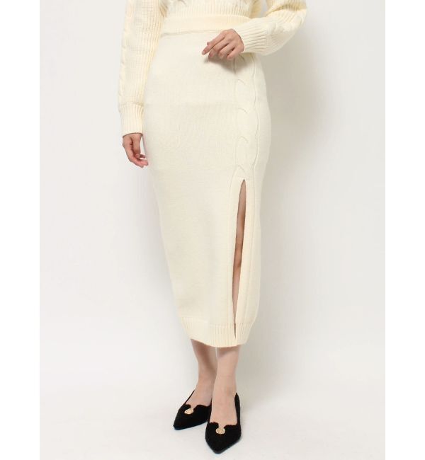 RESEXXY「ケーブルスリットニットスカート【セットアップ着用可能】」|スカート|