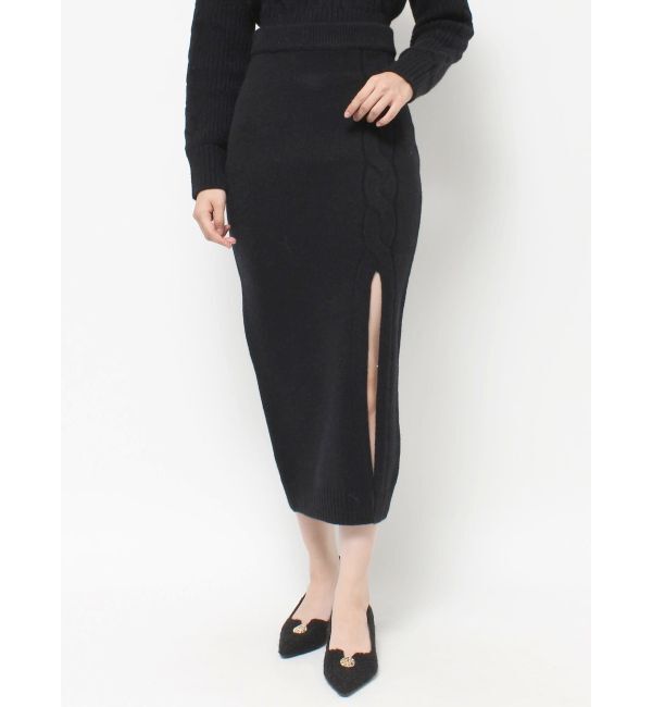 RESEXXY「ケーブルスリットニットスカート【セットアップ着用可能】」|スカート|