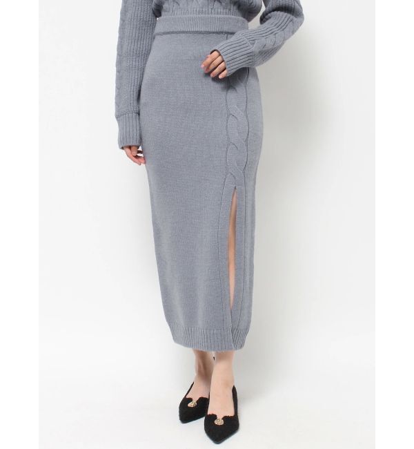 RESEXXY「ケーブルスリットニットスカート【セットアップ着用可能】」|スカート|