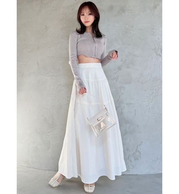 RESEXXY「ギャザーナイロンフレアスカート」|スカート|