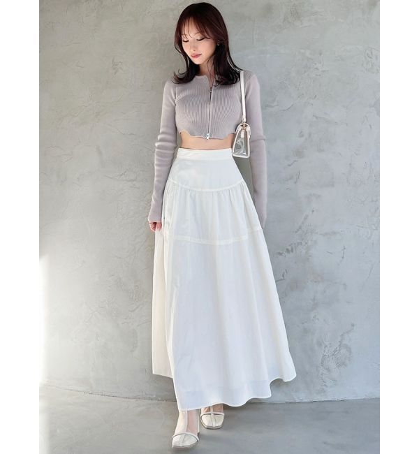 RESEXXY「ギャザーナイロンフレアスカート」|スカート|