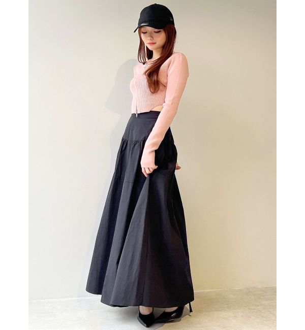 RESEXXY「ギャザーナイロンフレアスカート」|スカート|