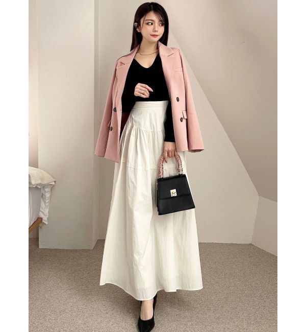 RESEXXY「ギャザーナイロンフレアスカート」|スカート|