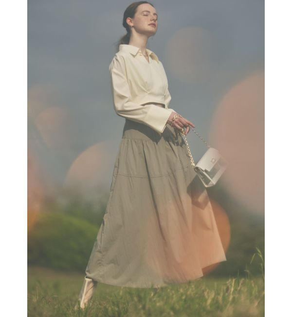 RESEXXY「ギャザーナイロンフレアスカート」|スカート|