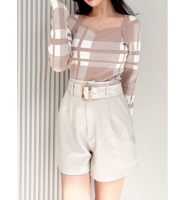 RESEXXY「ウエストデザインショートパンツ【セットアップ着用可能】」|その他|アイボリー