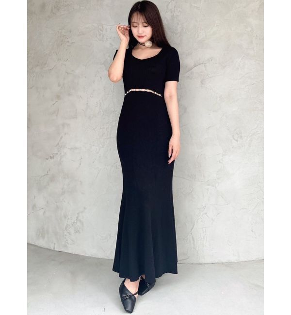 RESEXXY「ウエストパールマーメイドニットワンピース」|ワンピース|