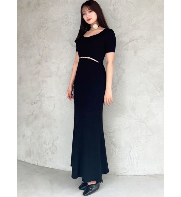 RESEXXY「ウエストパールマーメイドニットワンピース」|ワンピース|