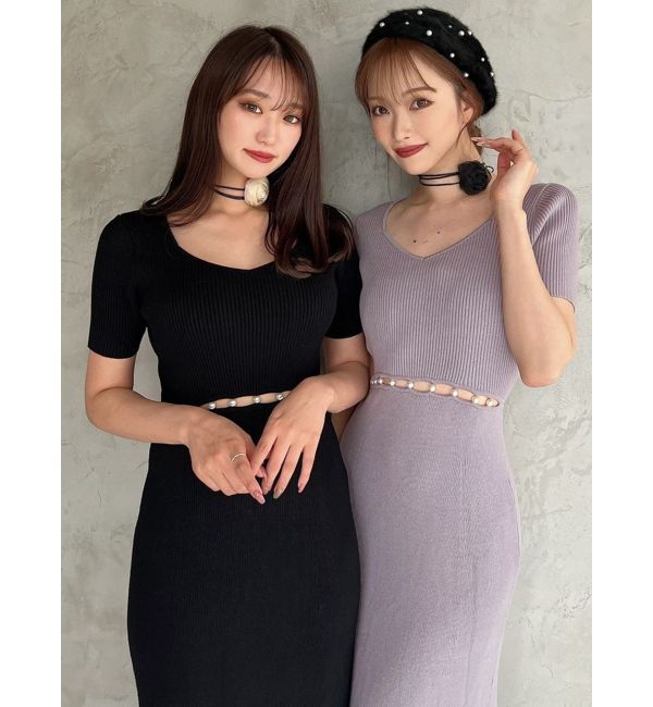 RESEXXY「ウエストパールマーメイドニットワンピース」|ワンピース|