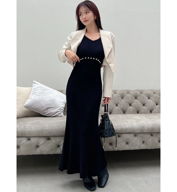 RESEXXY「ウエストパールマーメイドニットワンピース」|ワンピース|