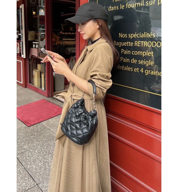 RESEXXY「チュールドッキングロングコート」|トレンチコート|