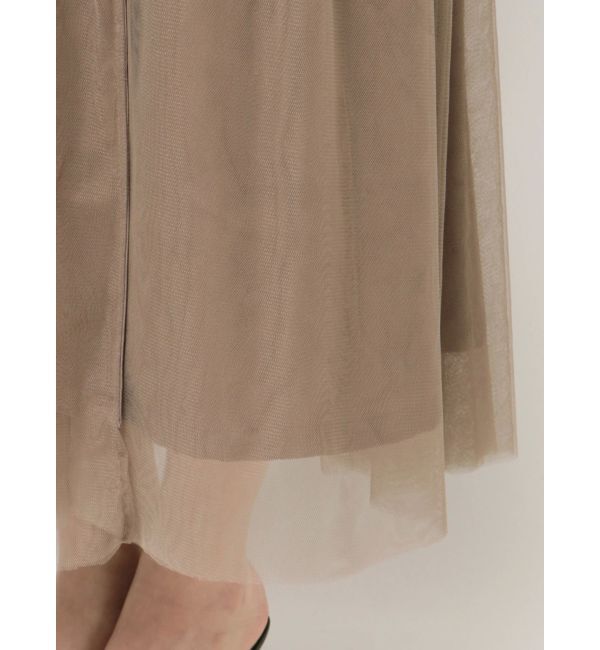 RESEXXY「チュールドッキングロングコート」|トレンチコート|