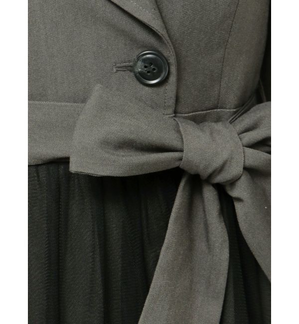 RESEXXY「チュールドッキングロングコート」|トレンチコート|