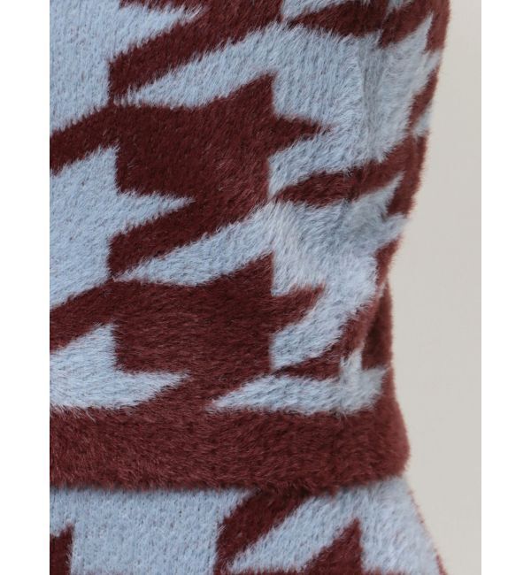 RESEXXY「ハウンドトゥースシャギーニットタンク【セットアップ着用可能】」|タンクトップ|