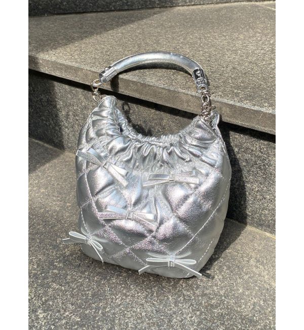 RESEXXY「リボンデザインハンドバッグ」|ハンドバッグ|シルバー