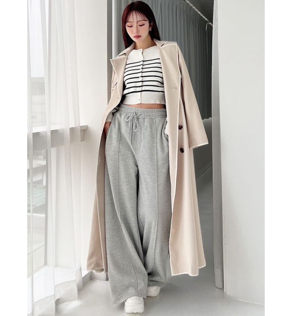 RESEXXY「パイピングデザインロングコート」|トレンチコート|