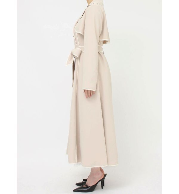 RESEXXY「パイピングデザインロングコート」|トレンチコート|