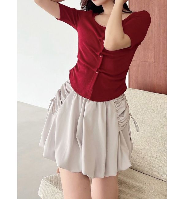 RESEXXY「バルーンミニスカート」|スカート|グレー