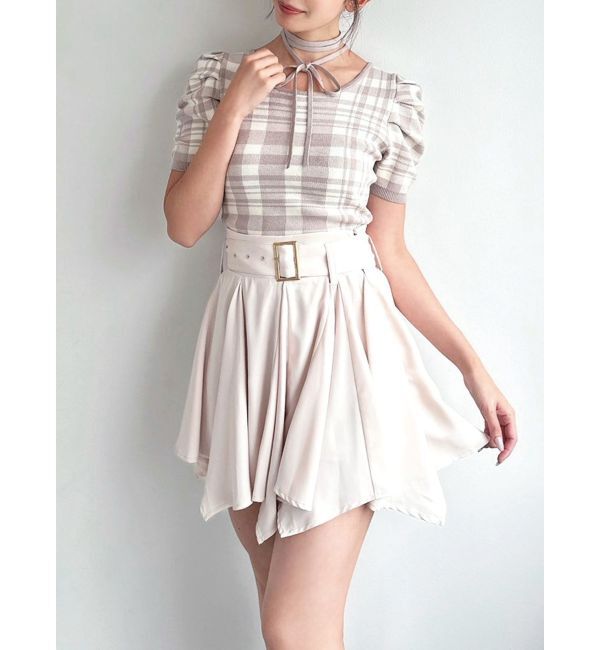 RESEXXY「ランダムヘムラッフルミニスカート」|スカート|アイボリー