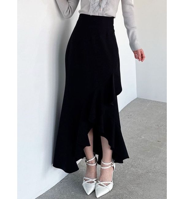 RESEXXY「ラッフル切替マーメイドスカート」|スカート|ブラック