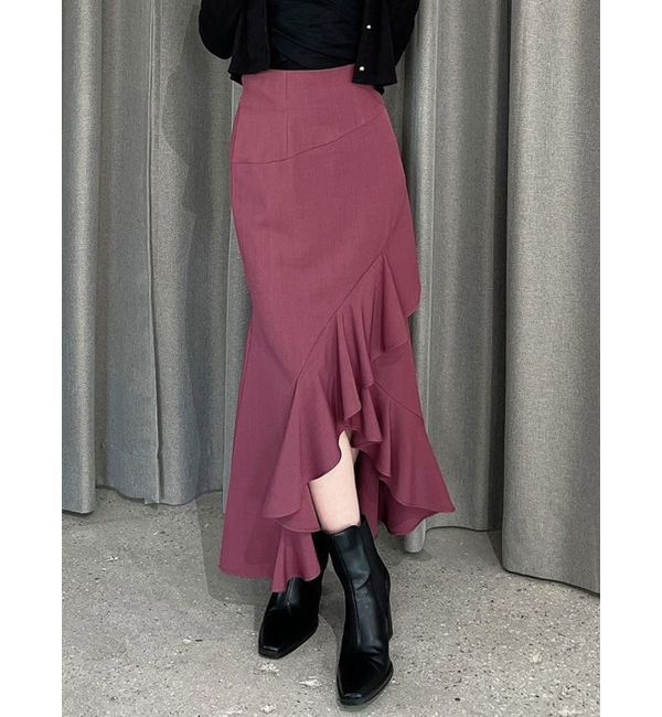 RESEXXY「ラッフル切替マーメイドスカート」|スカート|ピンク
