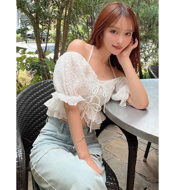 RESEXXY「レースドッキングフリルブラウス」|シャツ・ブラウス|