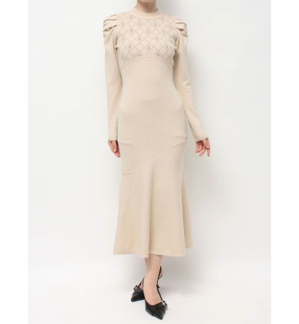 RESEXXY「チェックジャガードマーメイドニットワンピース」|ワンピース|