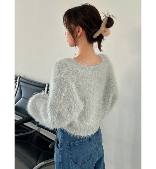 dazzlin「ハミングラメシャギーカーデニット」|カーディガン|